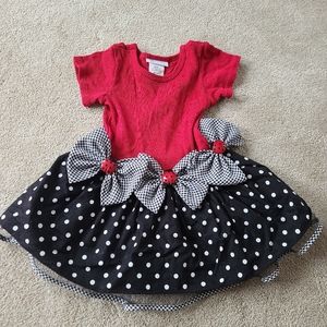 Bonnie Jean formal dress, size 4, black and red.